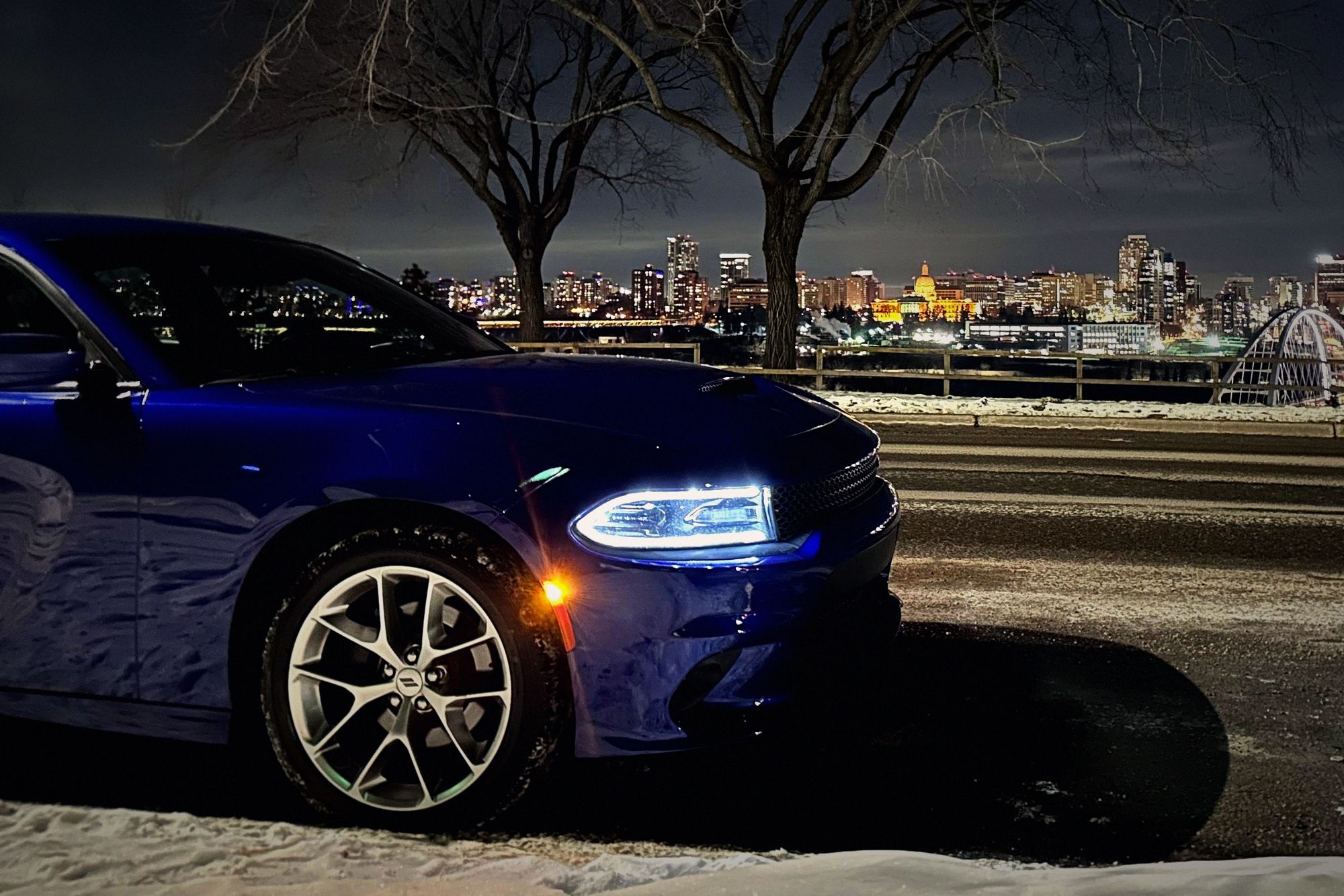 City behind. Halo ahead.