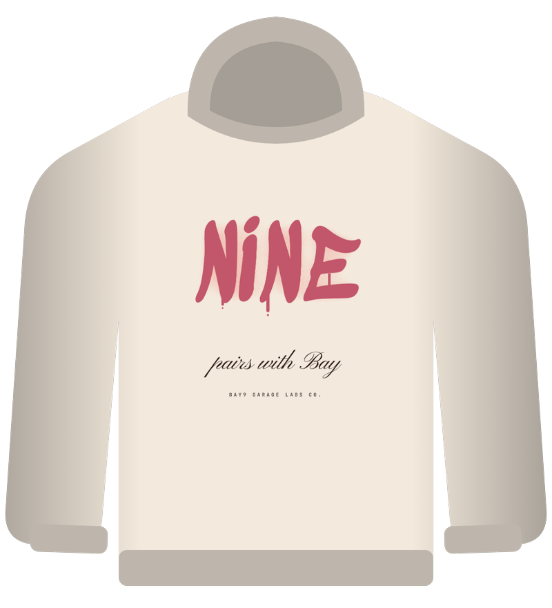 NINE hoodie graphic